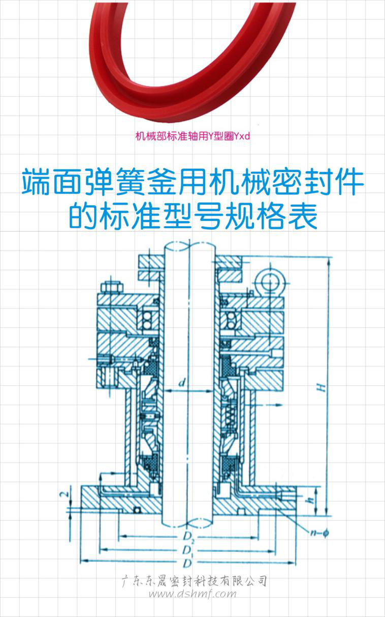 端面彈簧釜用機械密封圈密封結構圖