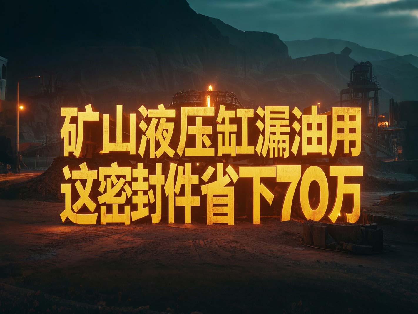 液壓缸老是漏油？礦山上用這密封件，一年省下70萬！?